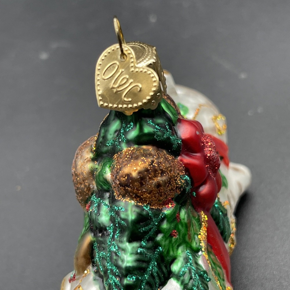 Old World Christmas / OWC Glass Ornament YULE LOG 3" - Picture 6 of 6
